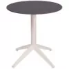208 Table terrasse restaurant QUATRO Ronde Blanc Mobilier professionnel Ezpeleta 1