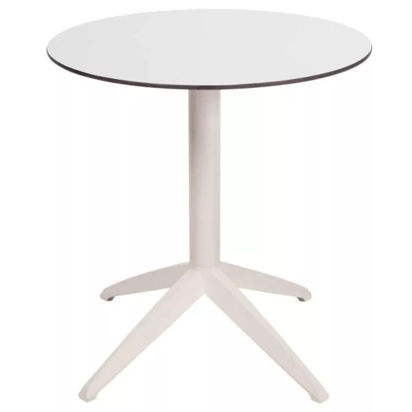 210 Table terrasse restaurant QUATRO Ronde Blanc Mobilier professionnel Ezpeleta 3
