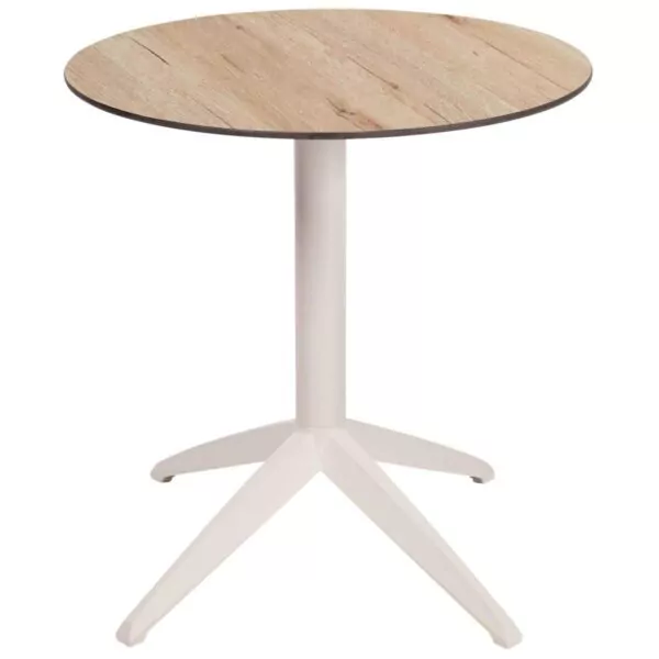 211 Table terrasse restaurant QUATRO Ronde Blanc Mobilier professionnel Ezpeleta 4