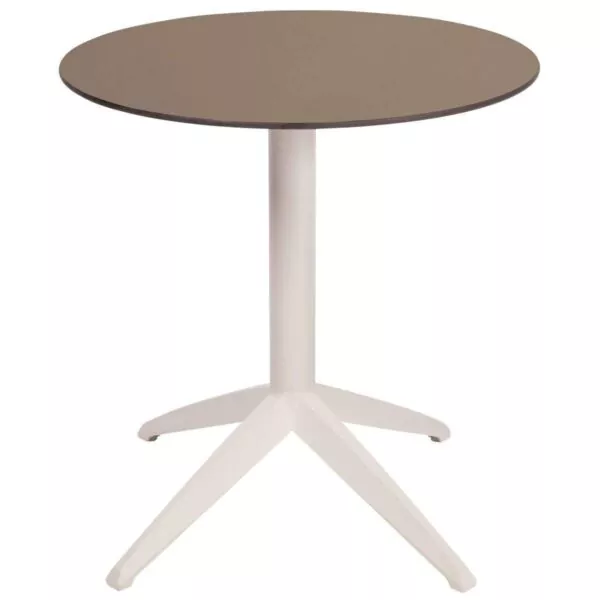 215 Table terrasse restaurant QUATRO Ronde Blanc Mobilier professionnel Ezpeleta 8