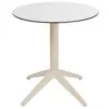 220 Table restaurant terrasse QUATRO Ronde Sable Mobilier CHR dexterieur Ezpeleta 1