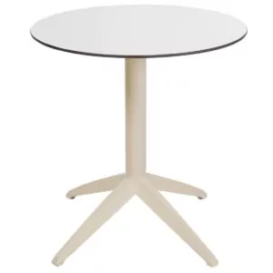 220 Table restaurant terrasse QUATRO Ronde Sable Mobilier CHR dexterieur Ezpeleta 1