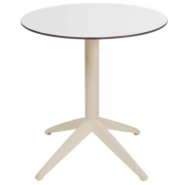 220 Table restaurant terrasse QUATRO Ronde Sable Mobilier CHR dexterieur Ezpeleta 1