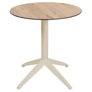 221 Table restaurant terrasse QUATRO Ronde Sable Mobilier CHR dexterieur Ezpeleta 2