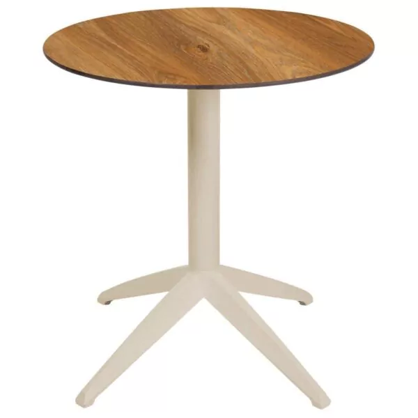 222 Table restaurant terrasse QUATRO Ronde Sable Mobilier CHR dexterieur Ezpeleta 3