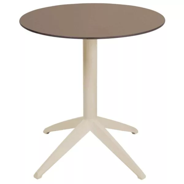 225 Table restaurant terrasse QUATRO Ronde Sable Mobilier CHR dexterieur Ezpeleta 4