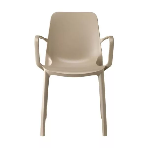 Fauteuil d'extérieur empilable avec accoudoirs Ginevra SCAB - 1
