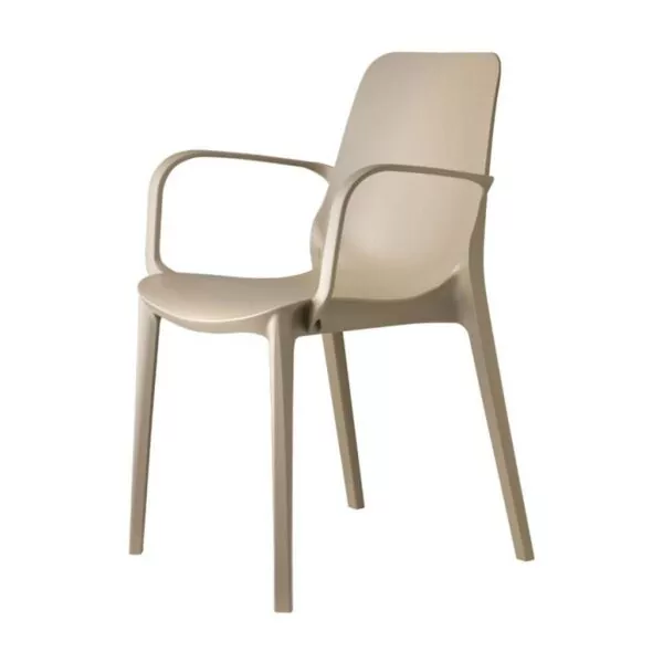 Fauteuil d'extérieur empilable avec accoudoirs Ginevra SCAB - 2