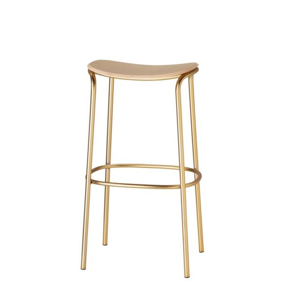 Tabouret de bar Trick Pop avec assise en bois SCAB - 2