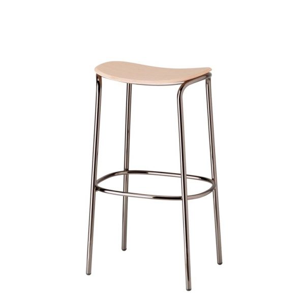 Tabouret de bar Trick Pop avec assise en bois SCAB - 3