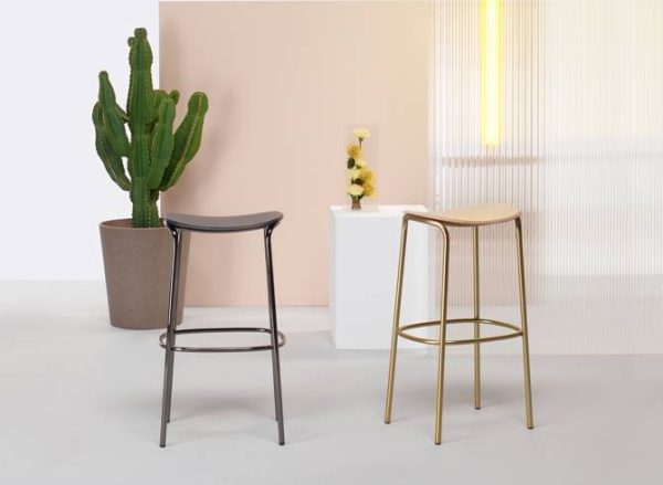 Tabouret de bar Trick Pop avec assise en bois SCAB - 5