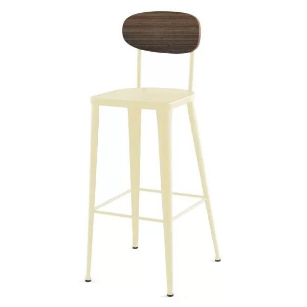 Tabouret dossier bois River : le confort rustique pour votre établissement JAB DESIGN - 3