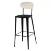 Tabouret dossier bois River : le confort rustique pour votre établissement JAB DESIGN - 4