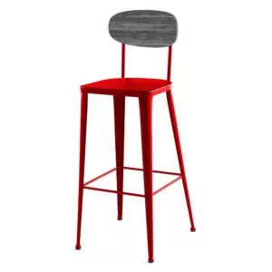 Tabouret dossier bois River : le confort rustique pour votre établissement JAB DESIGN - 2