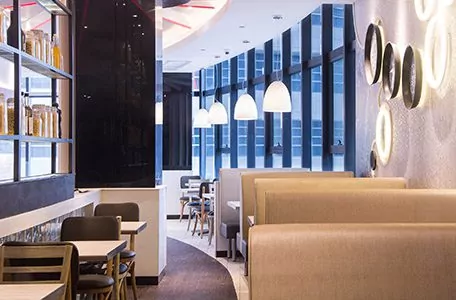 restaurant banquette clair